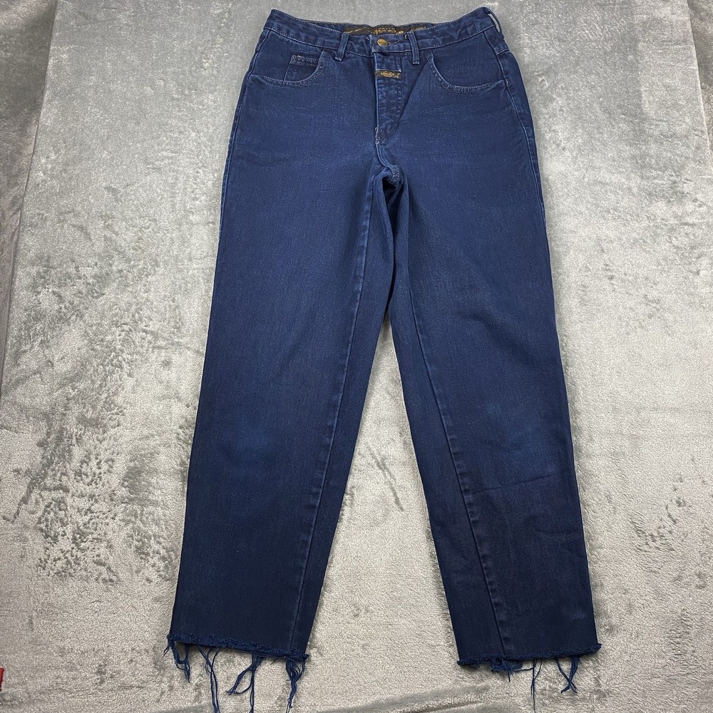 Vintage Marithe Francois Girbaud Jeans Womens Size 9/10 Blue Raw Hem Denim‎ Crop
